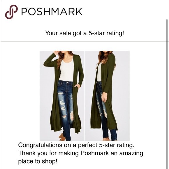 OLIVE DUSTER/ CARDIGAN - Picture 4 of 6